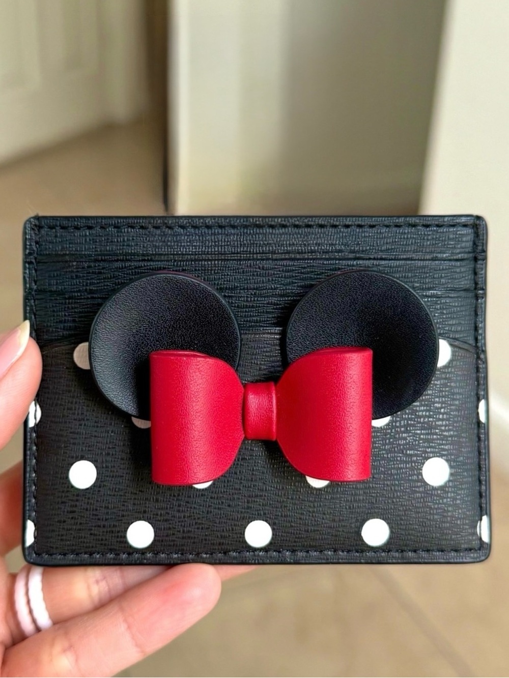Disney x kate spade minnie mouse cardholder wallet